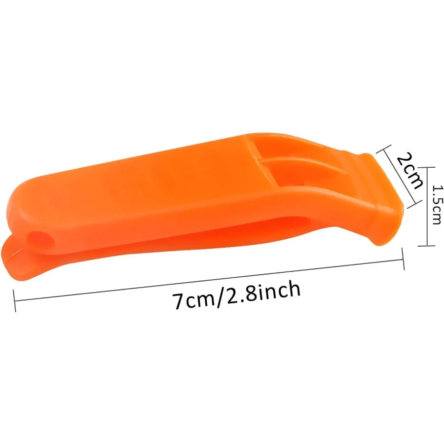 AUGSUN 10 Pcs Safety Whistle Marine Whistle Plastic Whistles with Lanyard for Emergey