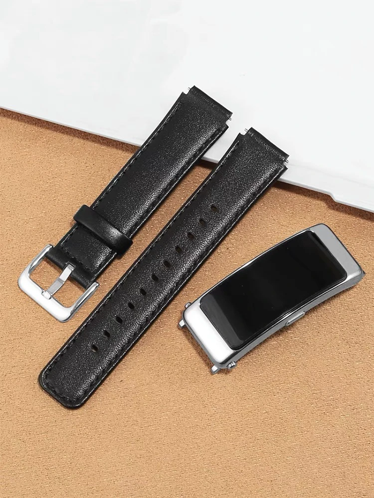 Pulseira de couro esportiva inteligente de liberação rápida de 16 mm compatível com pulseira Huawei Band B7/B6/B3/B8