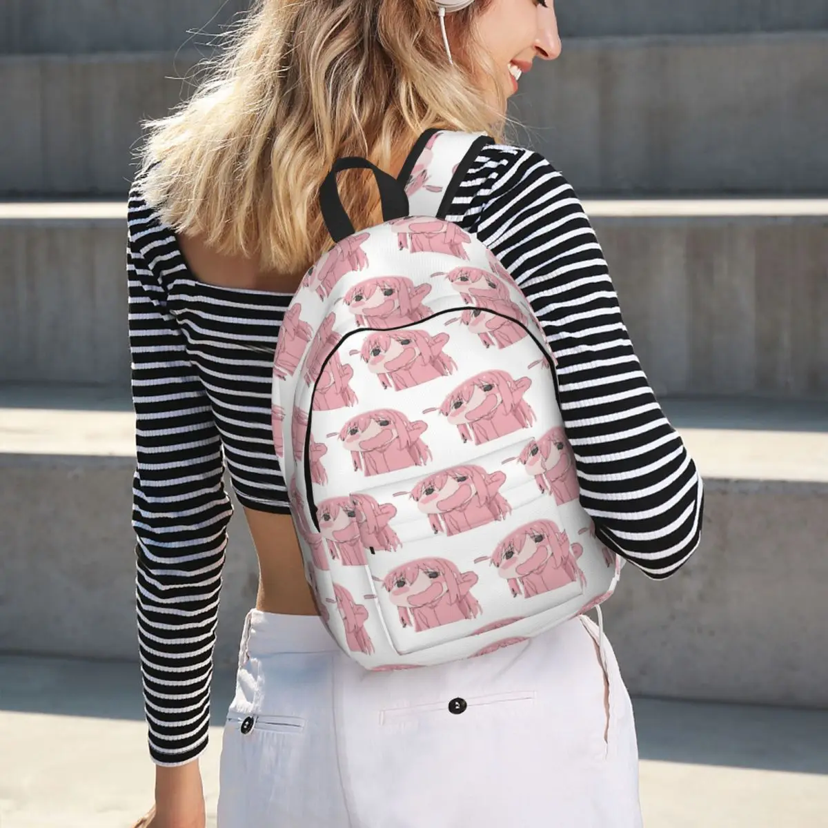 

Hitori Gotou Chibi Boochi Student Backpack School Bag Hiking Travel Daypack for Men Women Fashion Bookbag Shoulder Bags