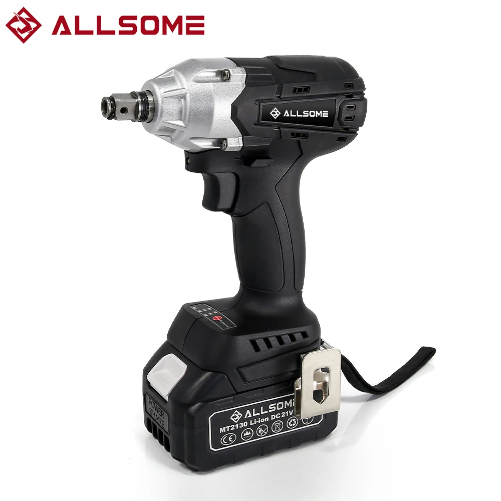 ALLSOME 1/2 in. Brushless Cordless 3-Speed Impact Wrench with 22mm Sleeve for 18V Makita Lithium Battery