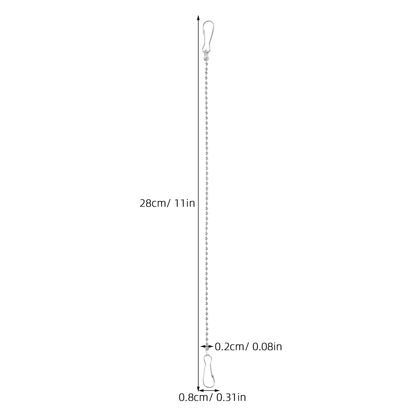 24 Stück robuste Hängeketten mit Clips, rostfreie Gliederkette für Pflanzenaufhänger, Blumentöpfe, Laternen, Schilder, Werbetafeln, Zuhause