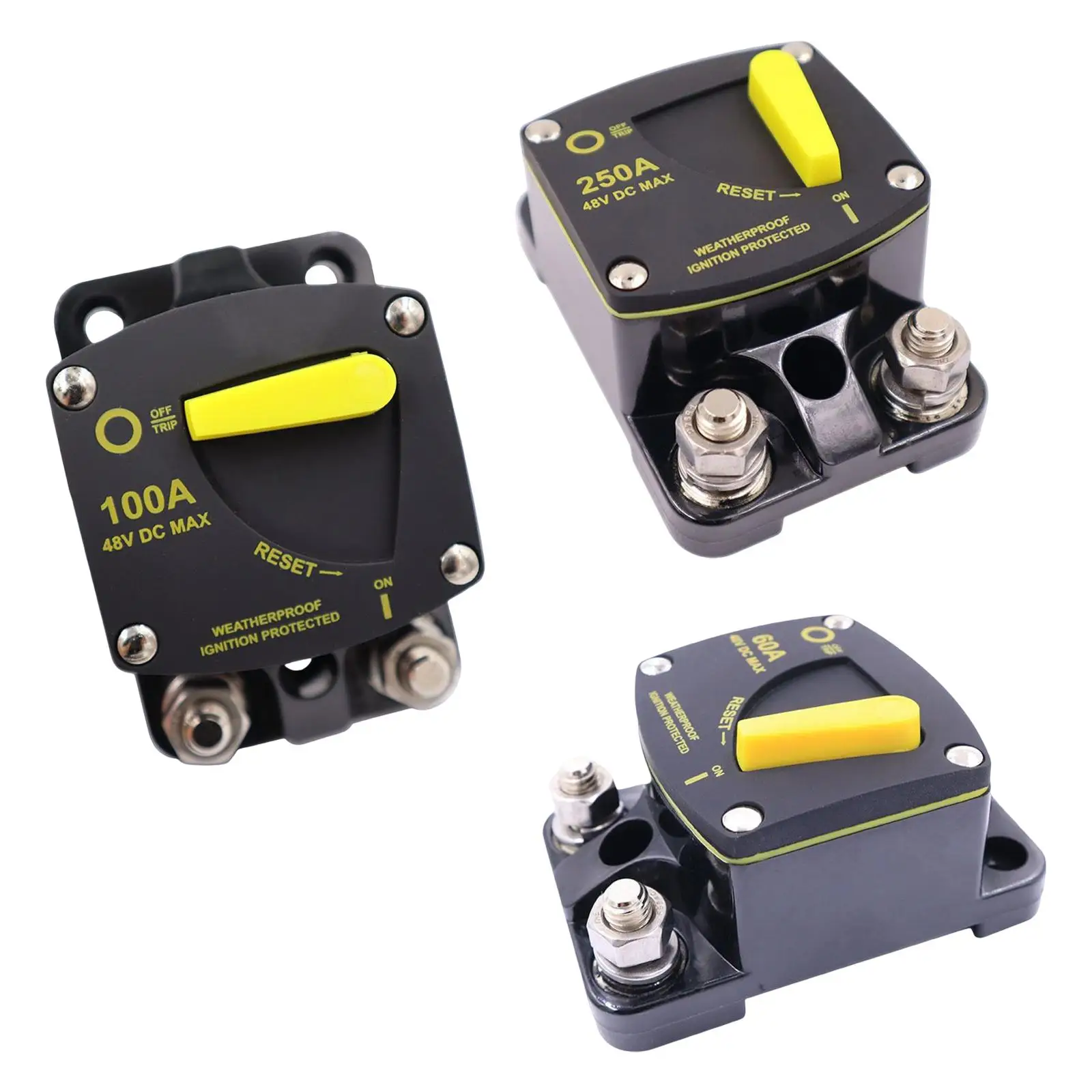 DC 12-48V Car Marine Boat Stereo Audio Circuit Breaker Reset