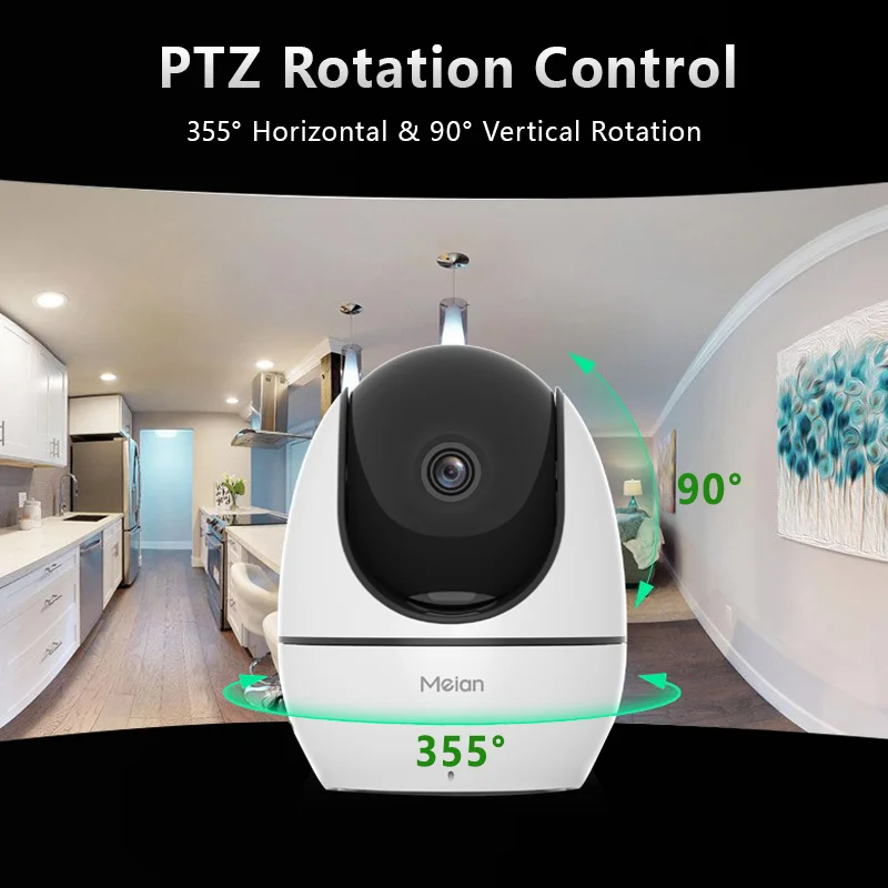 Meian Tuya 와이파이 무선 IP 카메라, 가정 실내 아기 모니터, 1080P 미니 오디오 CCTV 비디오 감시 카메라, 보안 보호