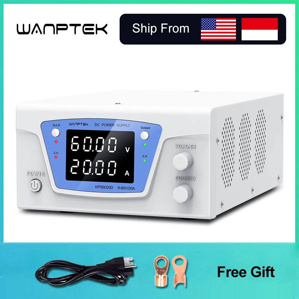 Wanptek Laboratory Power Supply 30V 20A 30V 40A 60V 10A 60V 20A  Adjustable High Power Regulated Lab Bench DC Power Supply