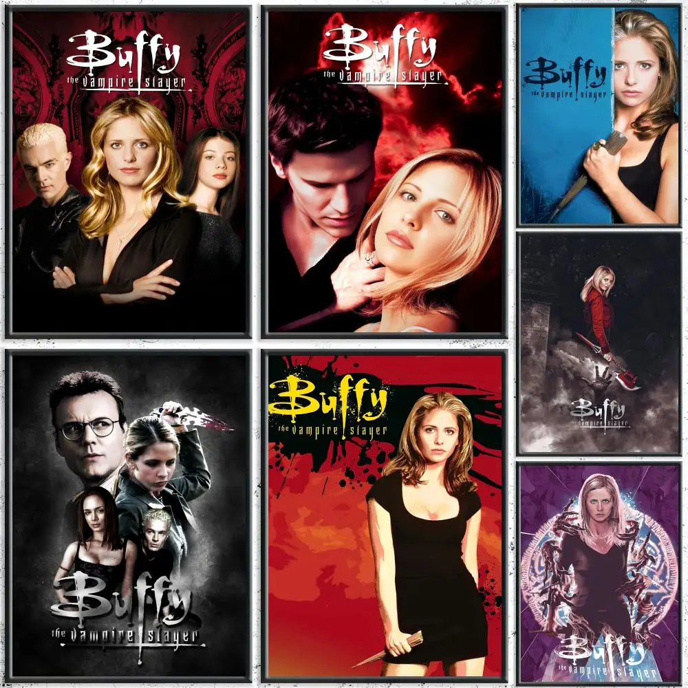 classic TV B-Buffy The Vampire Slayer Poster HD Waterproof Self-Adhesive Wall Art – Multi-Scene Use, Top Gift Pick