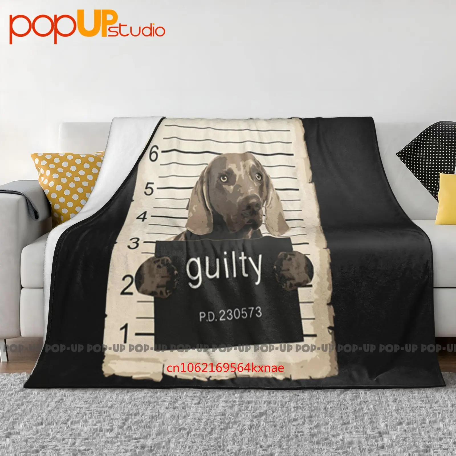Weimaraner Dog Mug Shot Bad Dog Ultra-Soft Blanket Quilt Winter Sofa Cover Bed Covers