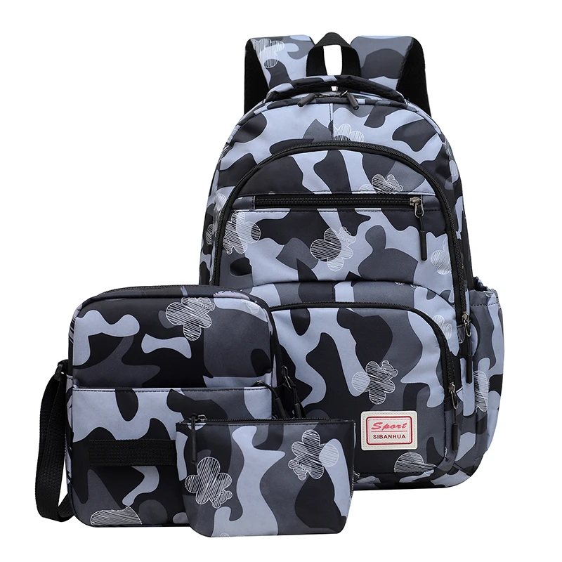 

High Quality Backpack 3pcs/set Male Backpacks High School Bags For Women Shoulder Student Travel Bag Large Capacity Computer Bag