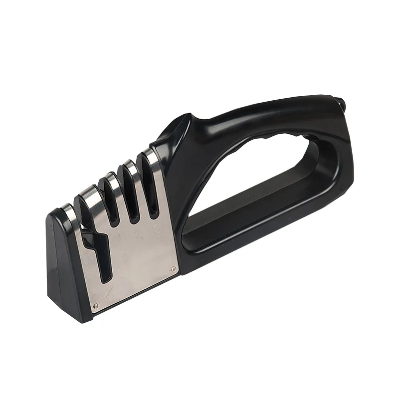 Diamond Knife Sharpener 4 Stage Professional Kitchen Tools With Ergonomic Handle And Anti Slip Base For Chef Fruit Knives
