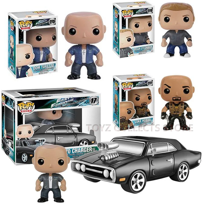 Funko Pop Fast and Furious Dom Toretto #275 Brian O'conner #276 Luke Hobbs #277 Vinyl Action Figure Toys Collectible Dolls