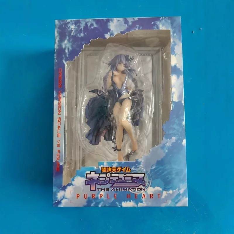 Figura de Anime Hyperdimension Neptunia, Purple Heart, Escala 1:8, Camisón, Marco de Fotos, Modelo Coleccionable para Amantes de la Colección de Anime
