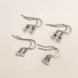 Stainless Steel Titanium Steel Earring Hook Hole Connection Jewelry Making Supplies DIY Components Accessories Wholesale 50pcs