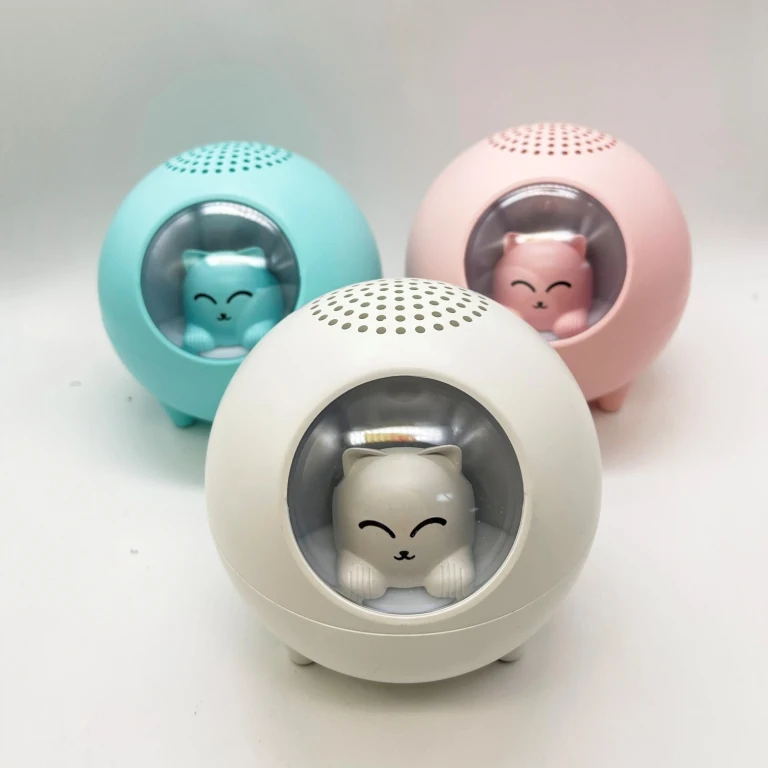 

The New Outdoor Rechargeable Mini Size Cat Is Designed To Be A Wireless Customizable Portable BT Speaker For The Home