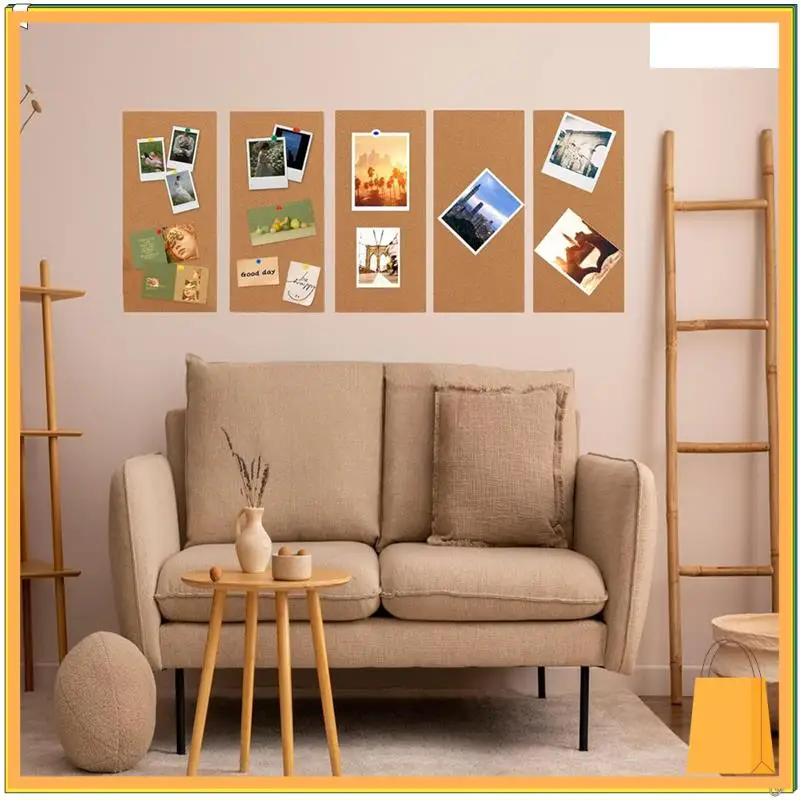 L53A-لوحة إعلانات لوحة الفلين، لوحة دبوس مستطيلة صغيرة للجدار، لوحة الفلين ذاتية اللصق للمكتب والمدرسة والمنزل