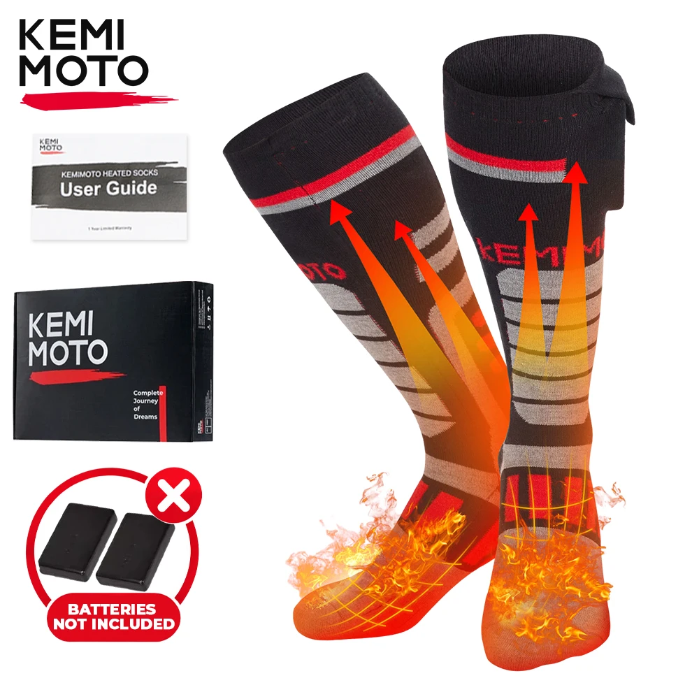 KEMIMOTO Ersatz-Heizsocken, Verdickte Unisex-Wintersocken für Outdoor-Aktivitäten, Batterie Nicht Enthalten, für Motorradfahrten