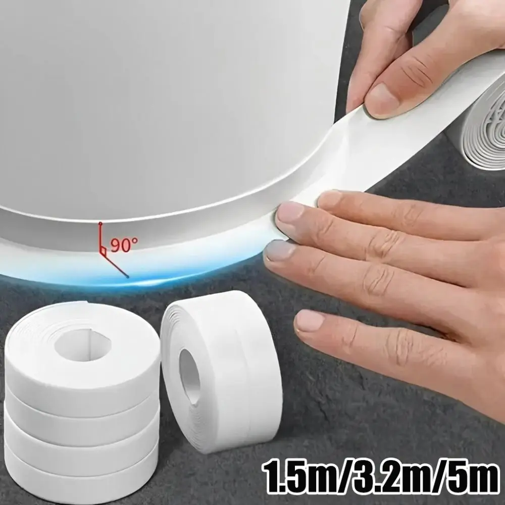 

New Self Adhesive Sealing Strip Tape PVC White Waterproof Tape Mold Proof Tapes Bathroom Bath Toilet Kitchen