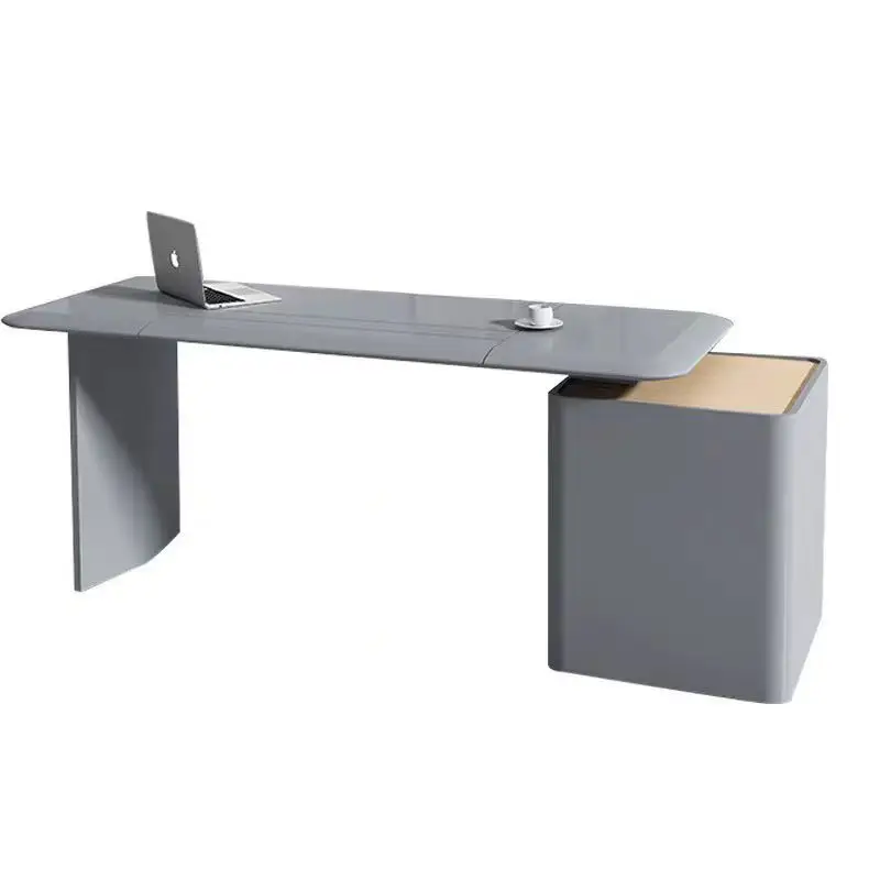&Modern Fashion Furniture White Lacquered Desk  Conference Desk for High-end Offices Building Stylish