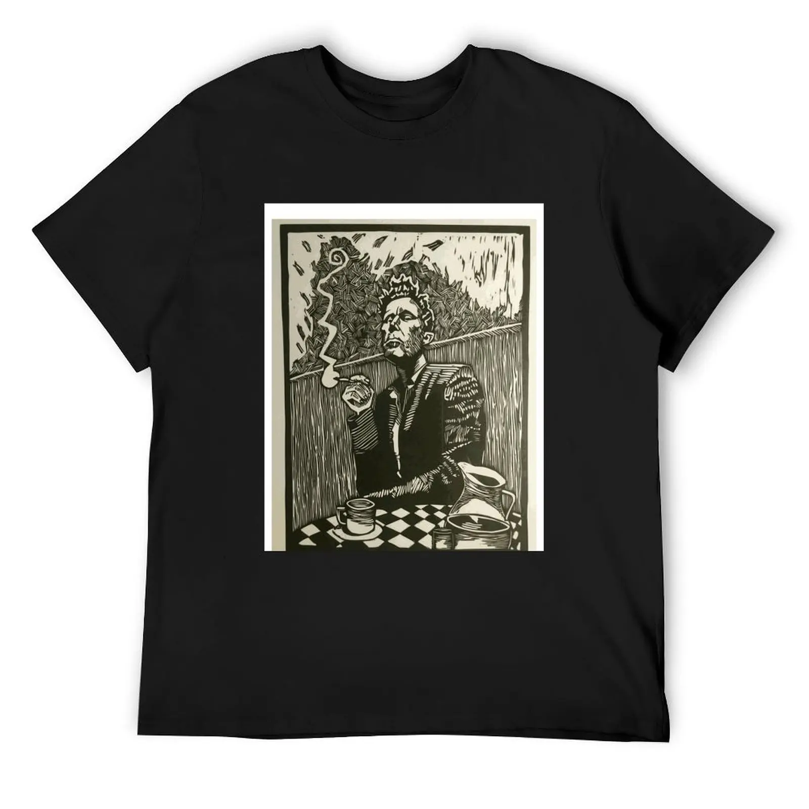 

Tom Waits Smoking a Cigarette Graphite Artwork Graphic T-Shirt custom t-shirts funny gifts hippie clothes plain t shirts men