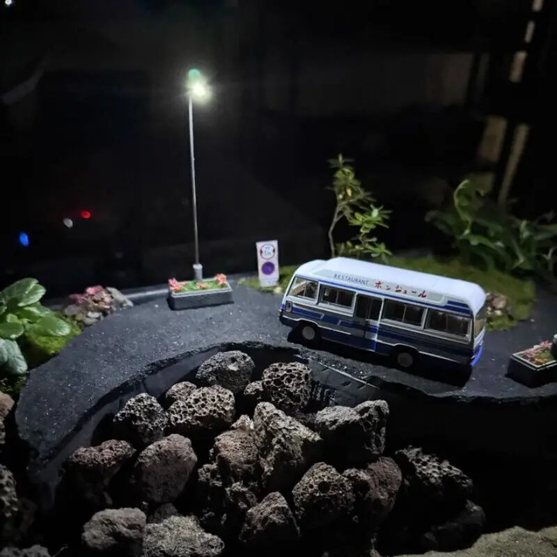 Diorama 1/64 Stad Straatlantaarn Model Auto Showroom Straatbeeld Model Scène Accessoires Model