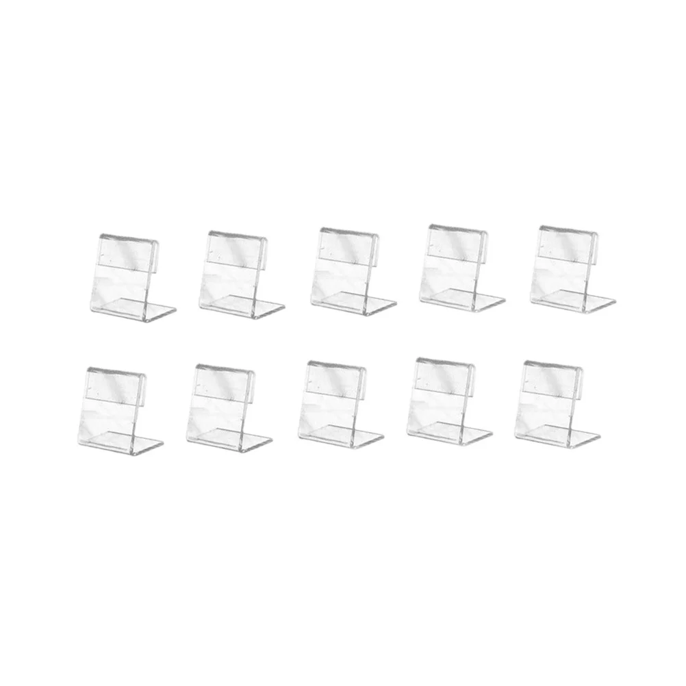 50 قطعة شفافة L شكل عرض موقف حامل علامة أكريليك مائل مكتب القائمة حامل ورق الصور لإعلان المتجر #2