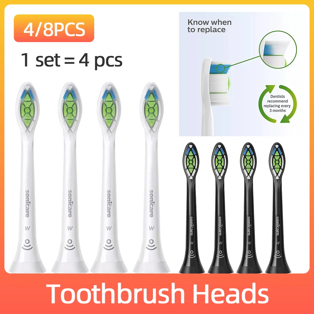 4 шт./набор, сменные головки для электрической зубной щётки Philips HX6064 Sonicare W2 4 шт./набор, сменные головки для электрической зубной щётки Philips HX6064 Sonicare W2