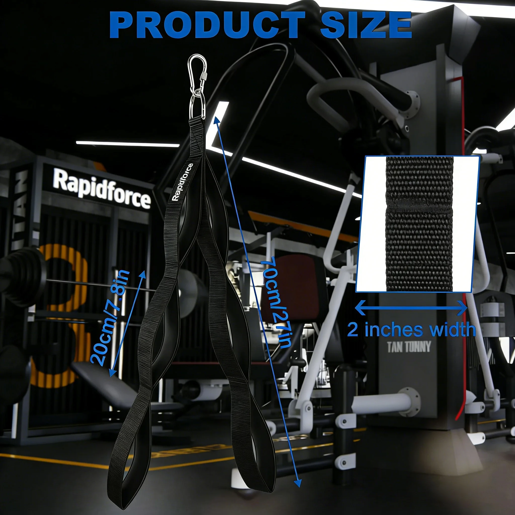 Trizeps-Seilgriffe, Größere Bewegungsbereich, Trizeps-Zugseil für Push Downs, Crunches, Facepulls für Profis – Detail 3