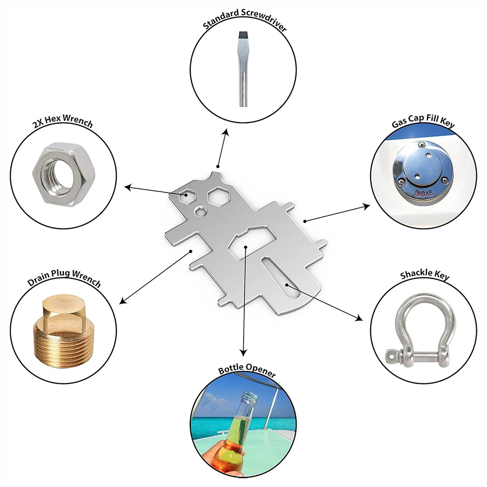 Accessory Boat Accessories 9.8 X 7 X 0.2 Cm Bottle Opener Set Back-up Tool For Friends Marine Environment Resistant
