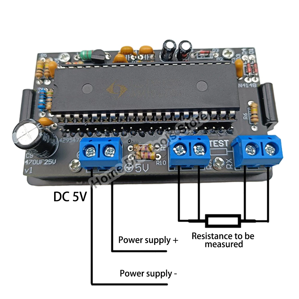 Imagem -03 - Digital Low Resistance Tester Faça Você Mesmo Electronic Kit Module dc 5v 35ma High Precision Tester Solda Treinamento Icl7107