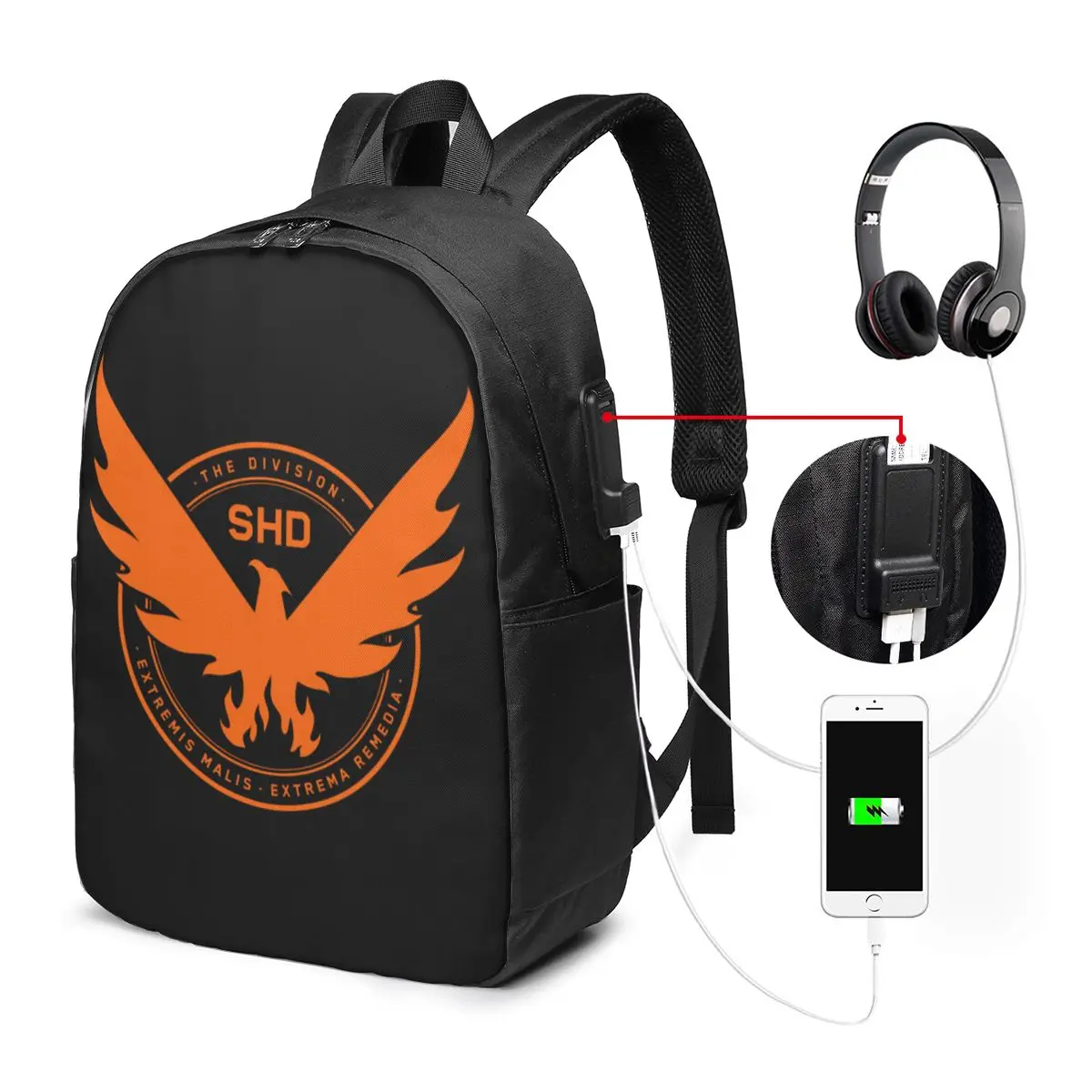 

The Division Shd Strategic Homeland Division Backpack Travel Notebook BagComputer College Student SchoolBag Laptop Shoulder Bags