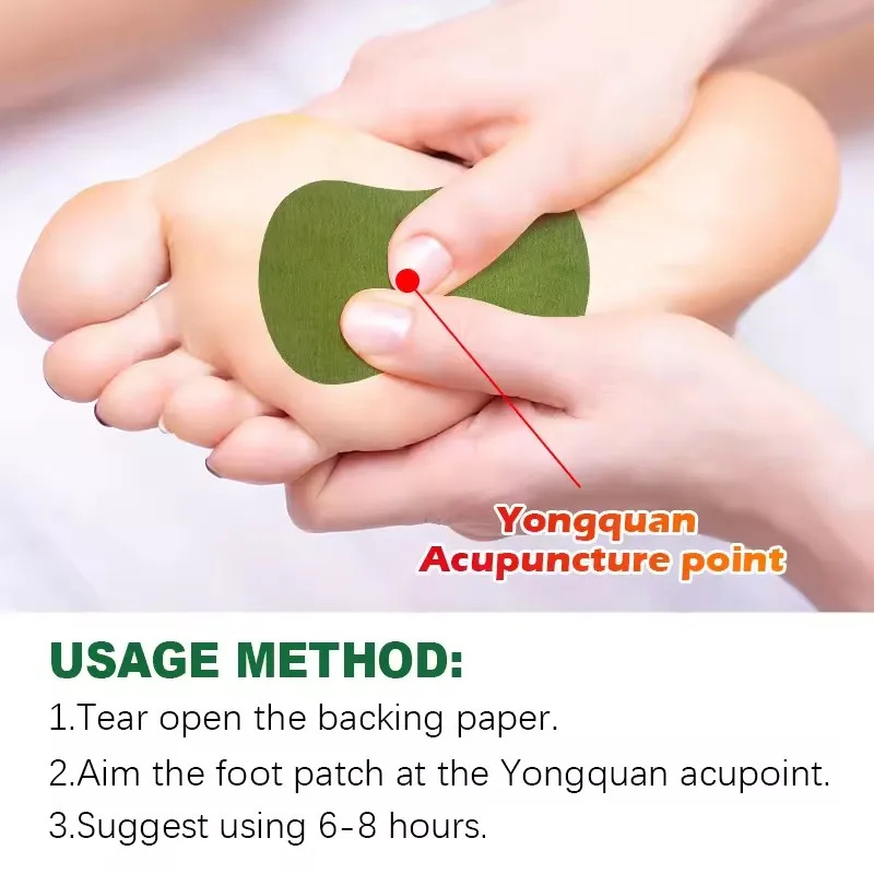 Picture 4: 12-72PCS Foot Patches Self-heating Moxibustion Patch Help Sleeping Foot Acupuncture Patch After Sports Running