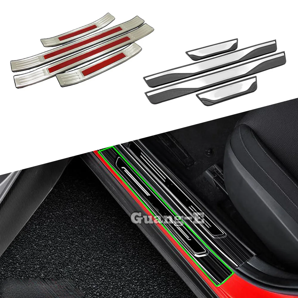 

For Mazda CX-30 CX30 2020 2021 2022 2023 Car Stainless Steel Pedal Door Scuff Plate Cover Threshold Stick External Outside 4PCs