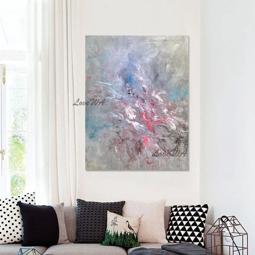 

Абстрактное искусство украшения ресторана, безрамное акриловое произведение искусства, новый дизайн текстурированной настенной картины, современные картины маслом на холсте