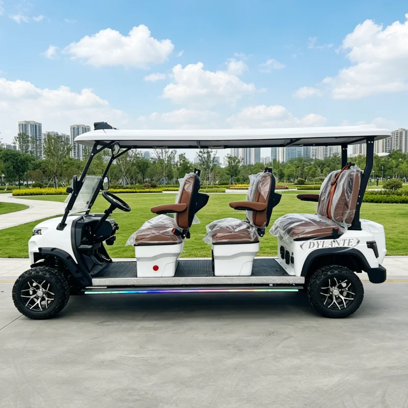 

China Factory Customized New 2 4 6 Seat Adult Electric Golf Cart, Low Price for Sale 4000W Folding Seat Cargo Golf Cart