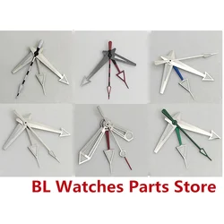 BL New Watchparts Watch Hands Silver Pointer For GMT NH34 Movement Green Luminous 4 PCS