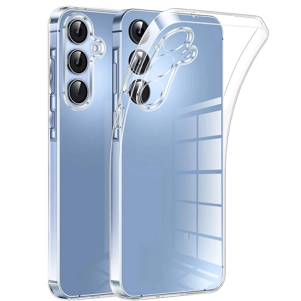 Étui souple transparent en silicone pour Samsung Galaxy, coque arrière transparente ultra-fine, coque mince, A55, A35, A25, A15, A54, A34, A24, A14 5G, 24