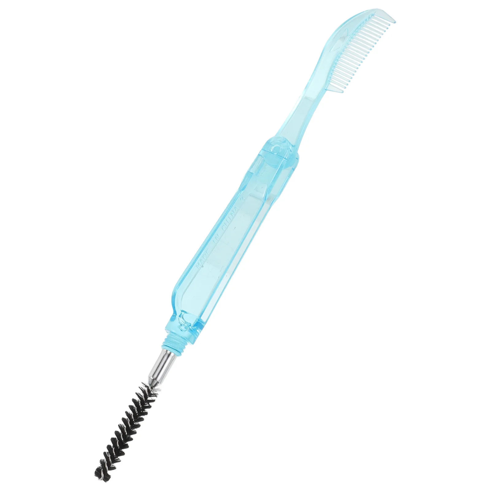 Pente de cílios dobrável de ponta dupla, escova de sobrancelha espiral 2 em 1, separador de cílios compacto, ferramenta aplicadora para mulheres, on-the-go