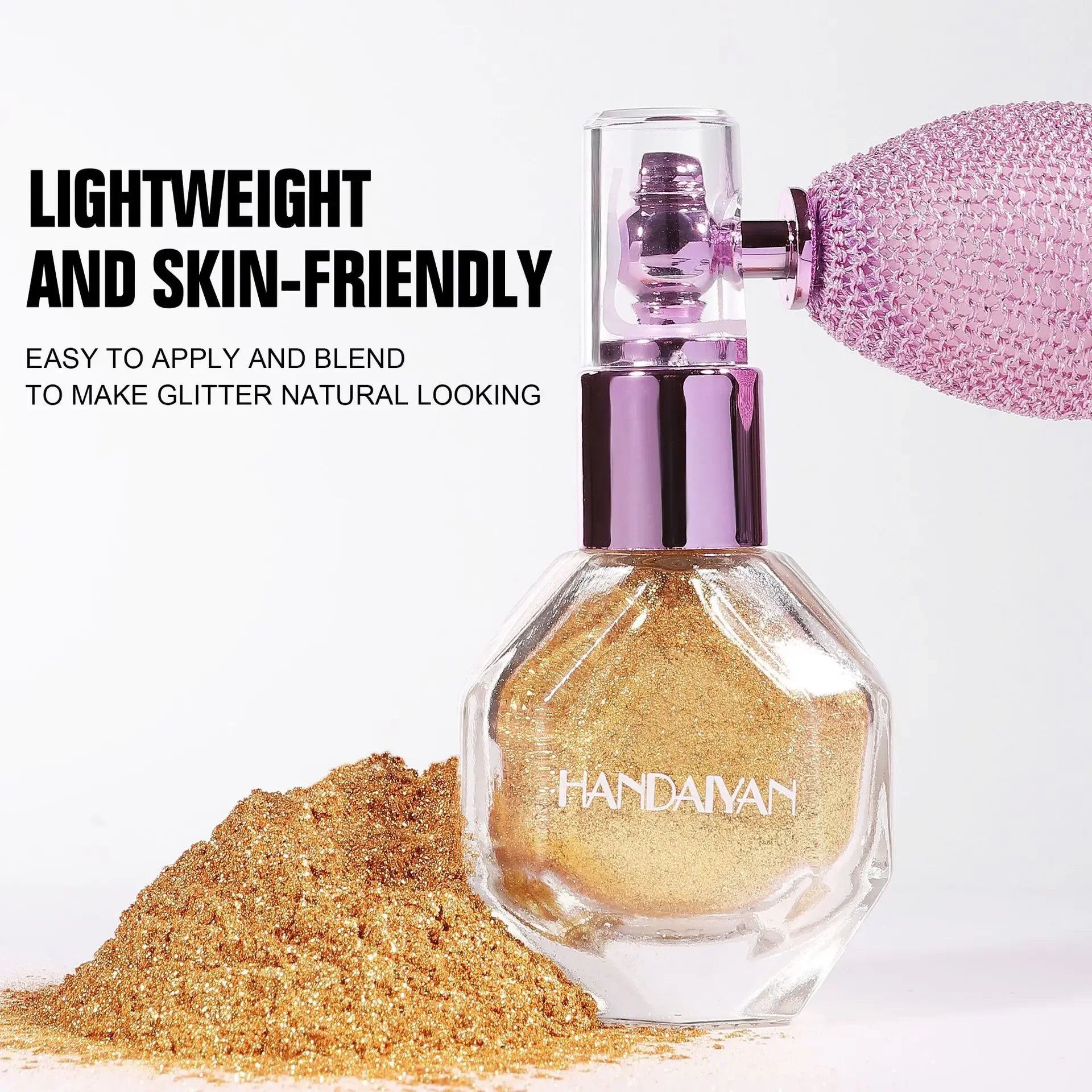 5 Colors Beauty High-Gloss Diamond Shimmering Spray Highlight Powder for Face and Body Highlighter Makeup Beauty Glazed