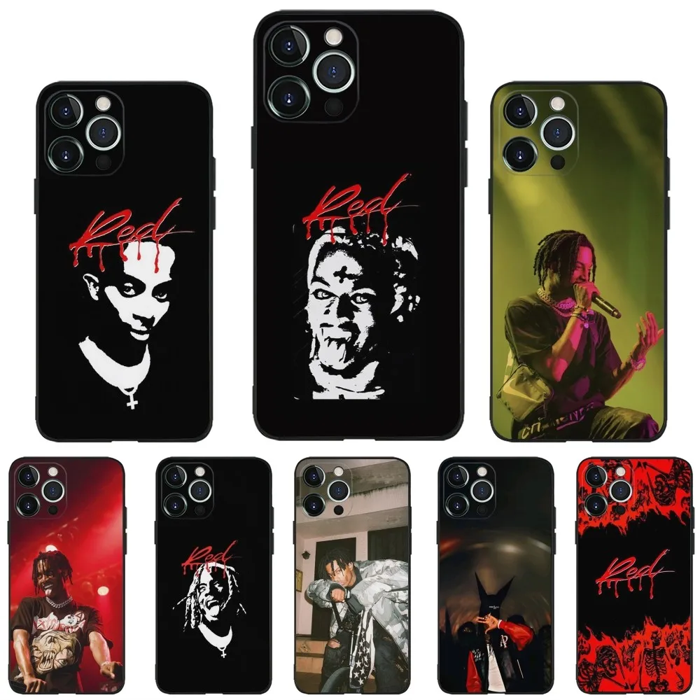 

P-Playboi Rapper C-Carti Phone Case for Apple iPhone, 13, 14,13,12,11,XS,XR,X,8,7,Pro,Max,Plus, Mini Silicone Cover, Black