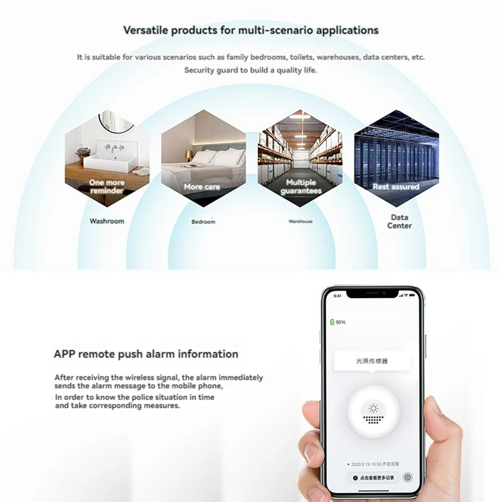 -MEOF Tuya Zigbee Smart Light Sensor Light Brightness Sensor Real-Time Reporting Smart Light Automation Remote APP Control