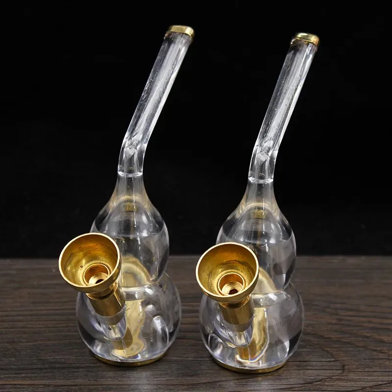 New Metal Acrylic Water Tabacco Pipe Cleanable For 8mm 6mm Cigarette Holder Tar Filtration Microfilter Smoke Pipe кальян Hookah