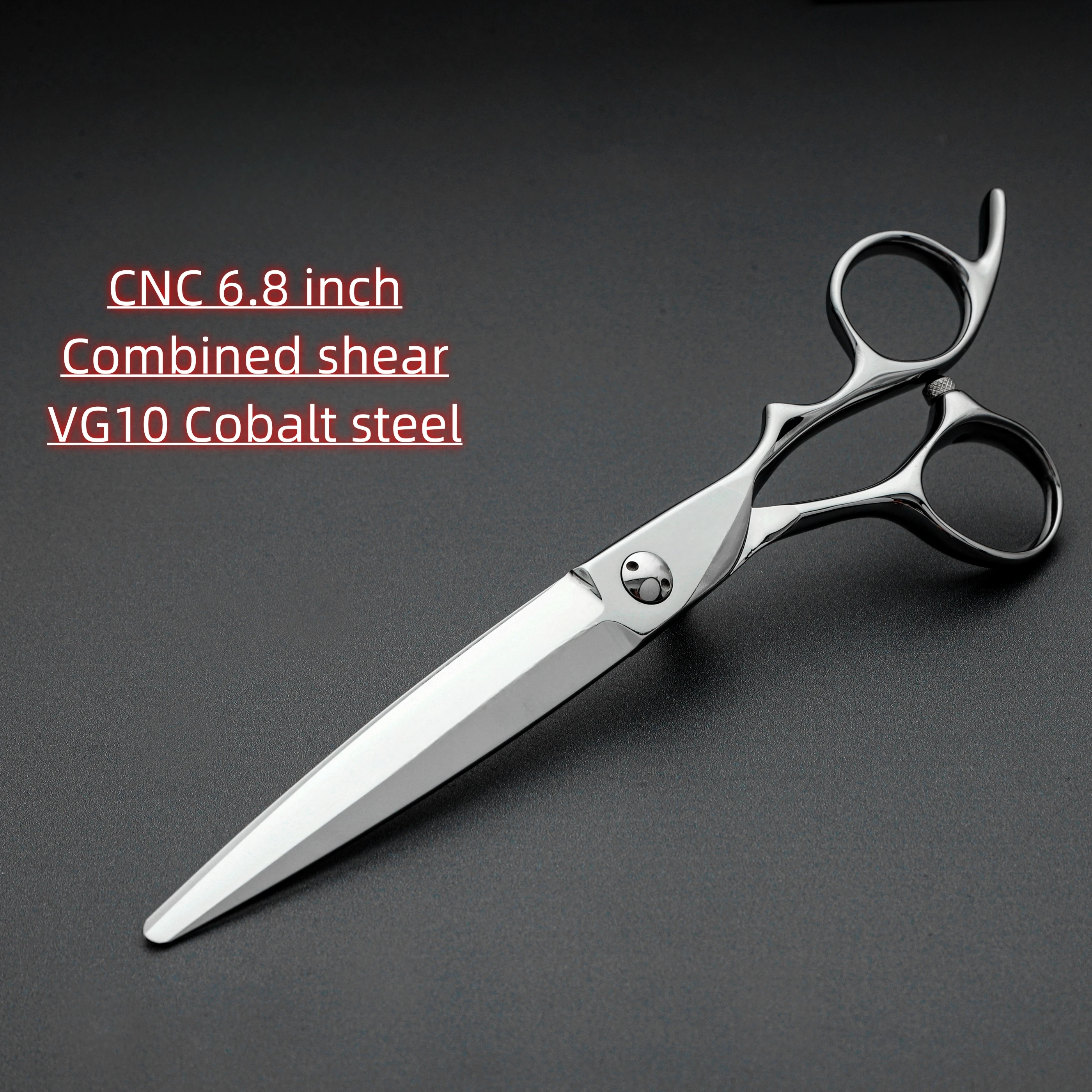 Top-level Barbershop accessories Powder and VG10 steel hairdressing scissors Set of 6.1-6.3-6.7-6.8 inches Hiar cutting tools