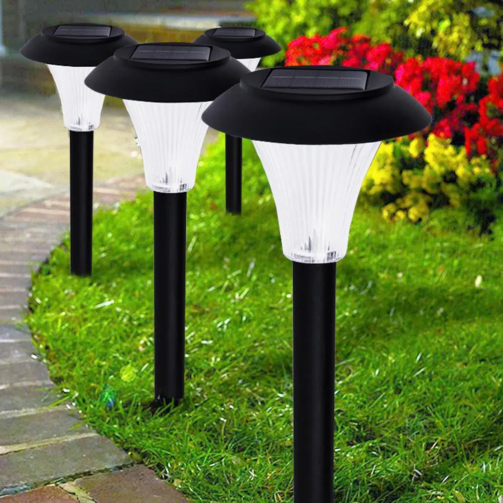

4 шт. садовых светильников на солнечных батареях, водонепроницаемые, светодиодные, яркие, для улицы