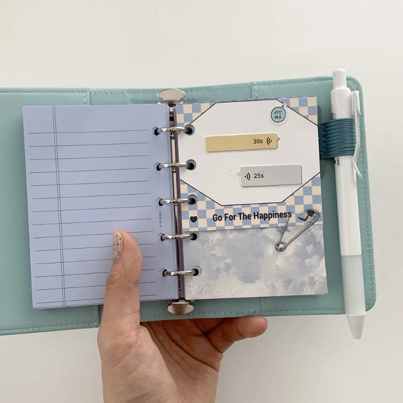PU Leather Pen Pencil Holders, Notebook Pen Holders, Adhesive Pen Rings with Elastic Hook for Notebook, Clipboards 896C