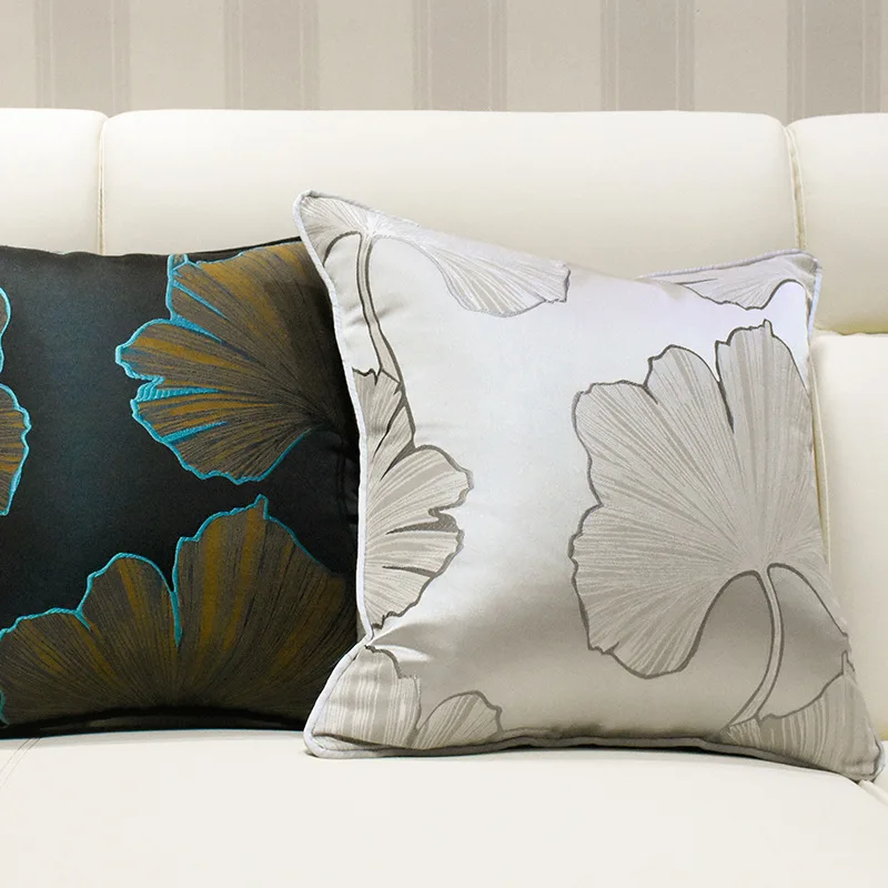 

Роскошная наволочка из пряжи с узором «Листья», современная высококачественная наволочка для дивана, для декора гостиной, 50x50 см, 40x60 см, декоративная для дома