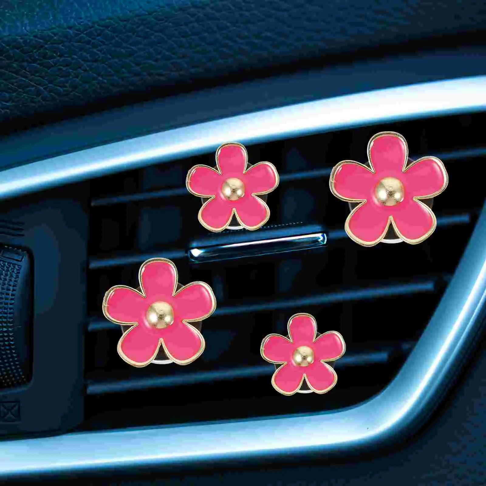 

4 Pcs Small Chrysanthemum Car Perfume Accessories Outlet Clips Decoration Vent Truck Air Fresheners