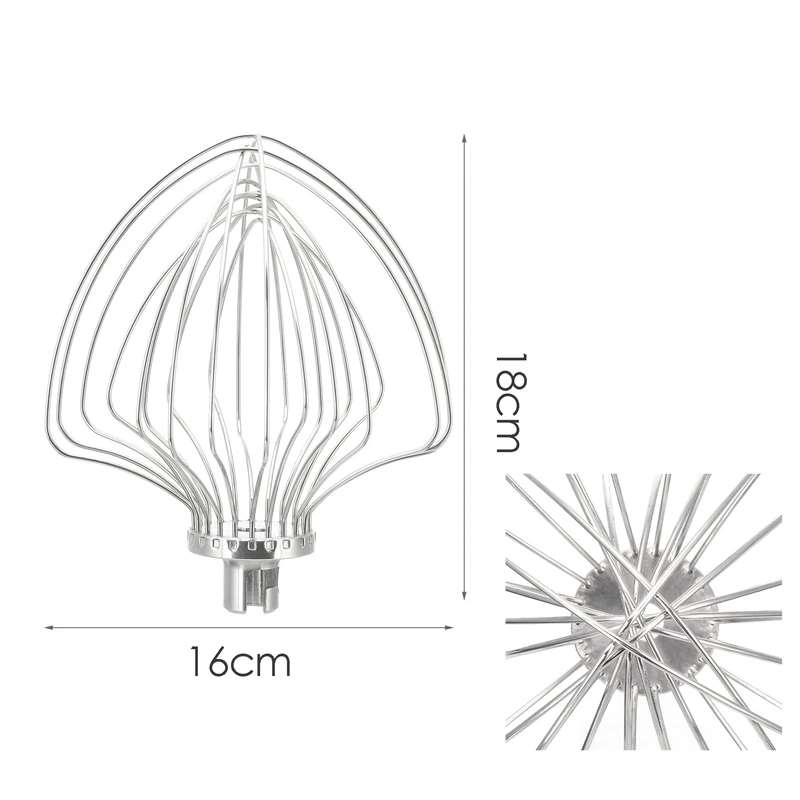 Replacement Wire Whip For 5K7EW Vertical Mixer Aid, 7 Quart Lift Bowl 6-Wire Whip Attachment Part Accessories