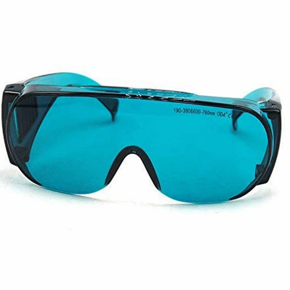 Gafas protectoras láser rojas para ojos, protección UV, 190nm-380nm y 600nm-760nm, OD4 +