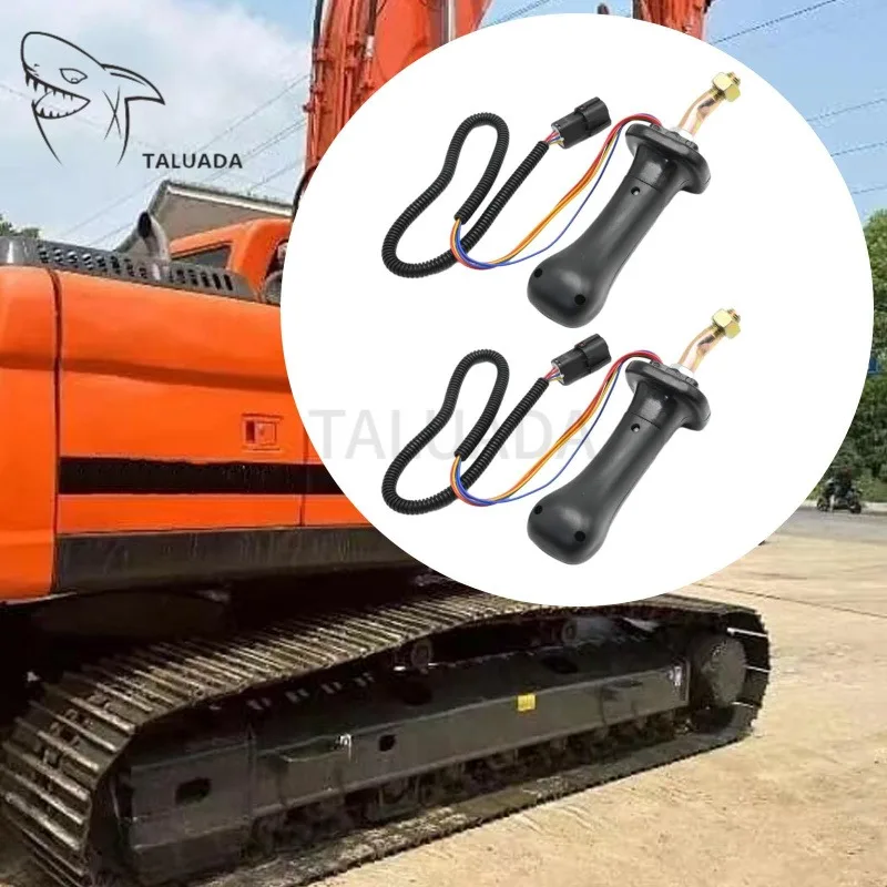 Durable 3 Button 6 Pins Joystick Lever For DH DX150 215 225 300 370-9C Excavator Control Handle Aluminum Alloy