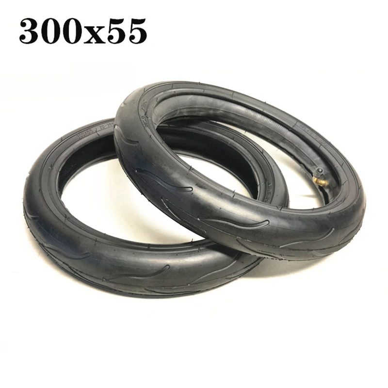 12 Inch 300x55 Inner Tube Outer Tire For Etwow Electric Scooter Baby Carriage Trolley Rubber Inflatable Tires Accessories