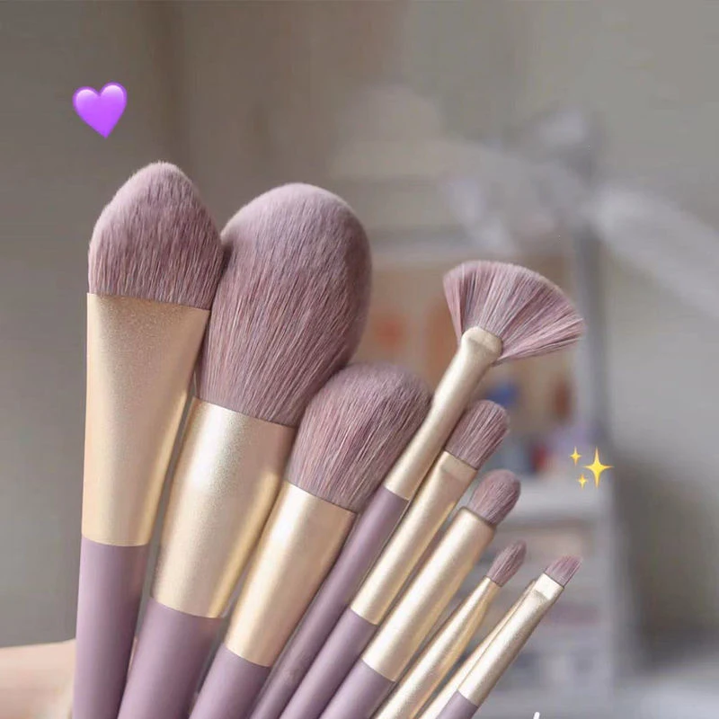 10PCS Kosmetik Pinsel Set Super Weiche Pinsel Set Newcomer Pinsel Foundation Lose Pulver Lidschatten Pinsel