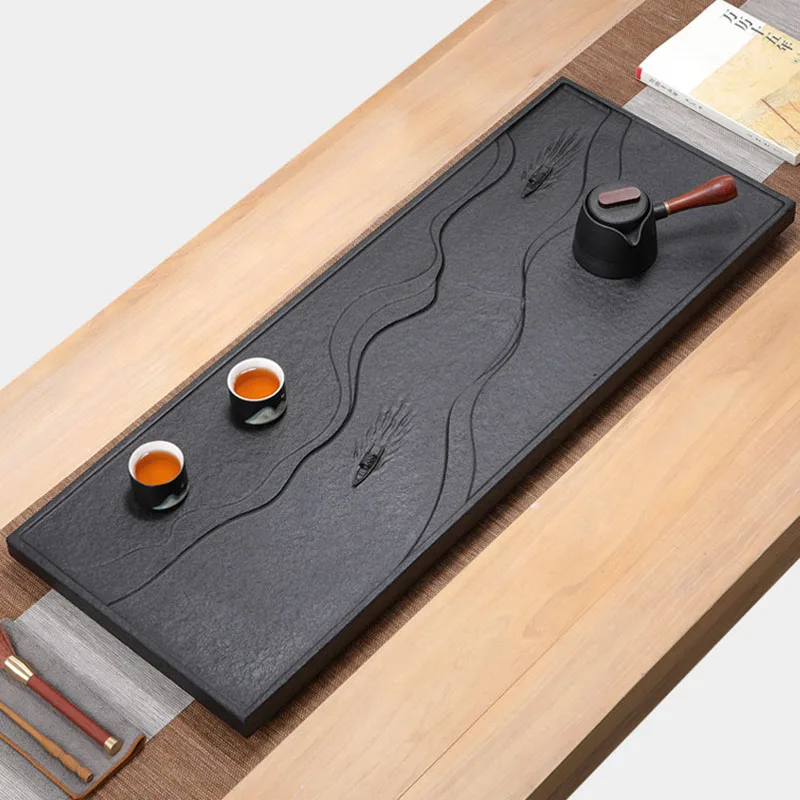 Japanese Rectangle Tea Tray Serving Marble Luxury Decorative Ceramic Tea Tray Ceremony Hospitality Bandejas Home Decorationgs